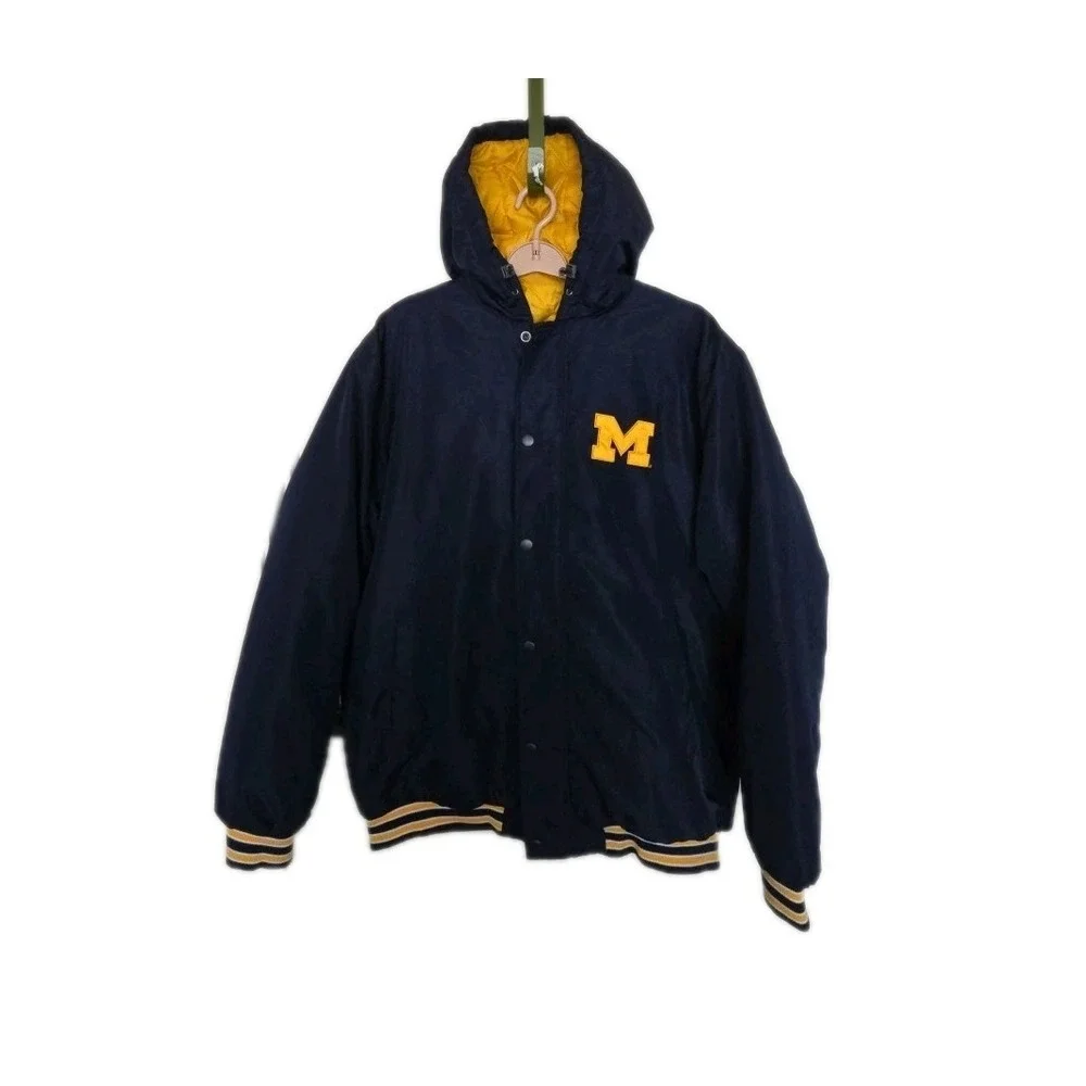 G-III UNIVERSITY OF Michigan Wolverines heavyweight hooded parka/jacket 2XL BLUE